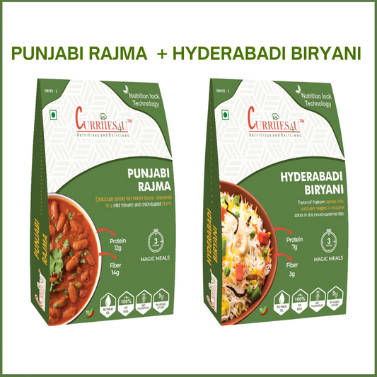 Punjabi Rajma + Hyderabadi Veg Biryani